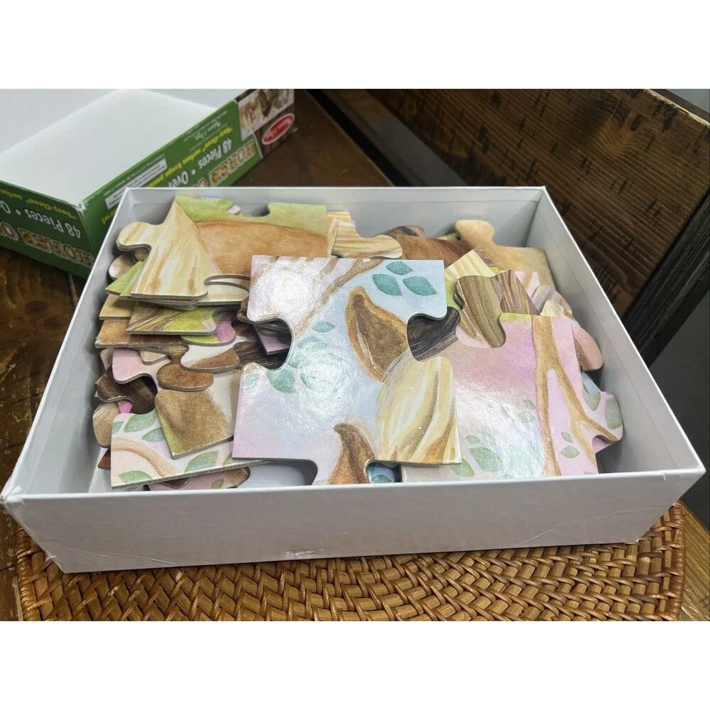 HORSE CORRAL Melissa & Doug Kids Floor Puzzle 48 Jumbo Piece Easy-Clean Complete